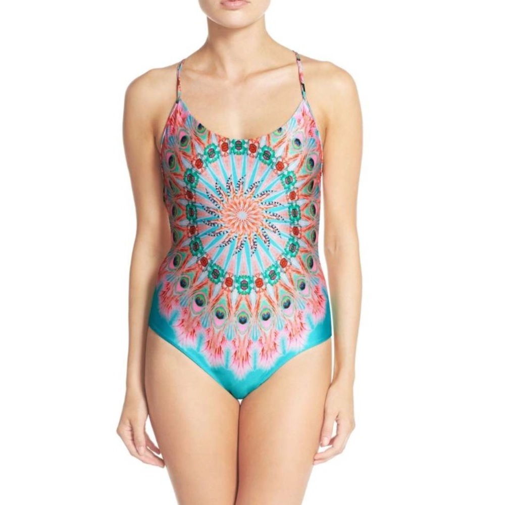 Luli Fama ‘Be Scene’ Print One-Piece Swimsuit